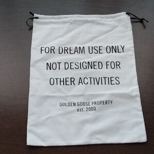 Golden Goose White Drawstring Pouch